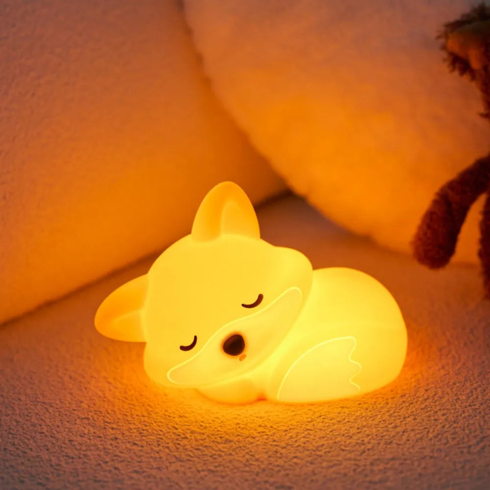 Cute Penguin Night Light for Kids Bedroom Rechargeable Animal Silicone Nursery Night Lamp Touch Control Nightlight for Baby Gift