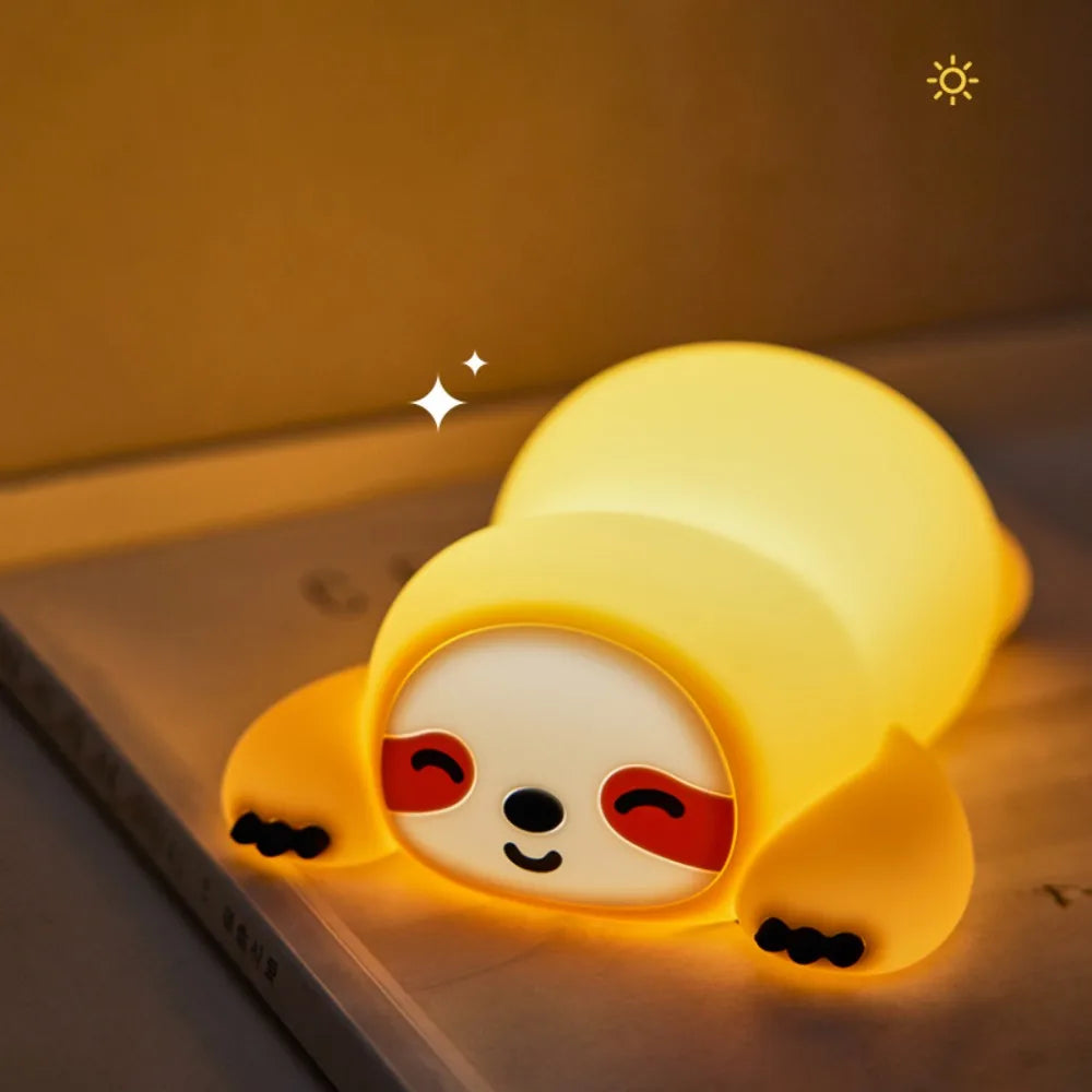 Cute Penguin Night Light for Kids Bedroom Rechargeable Animal Silicone Nursery Night Lamp Touch Control Nightlight for Baby Gift
